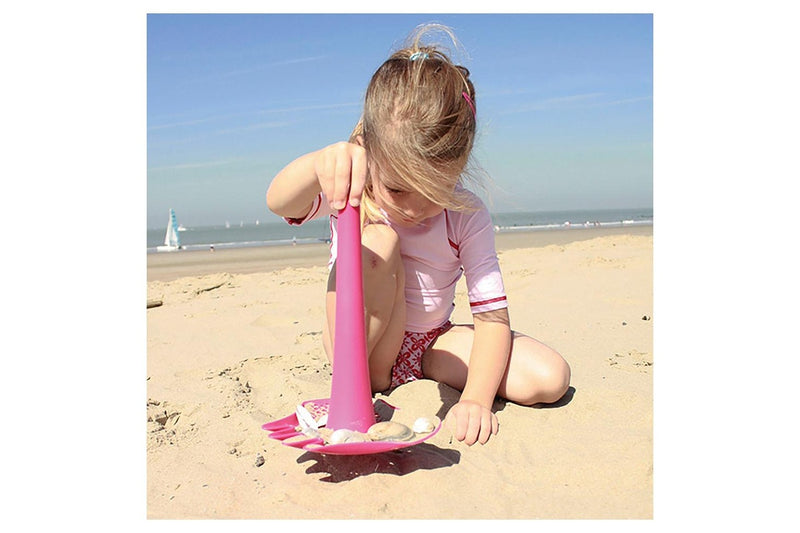 2x Quut Triplet 24.5cm Beach Outdoor Toys Shovel Sieve for Kids Green Pink