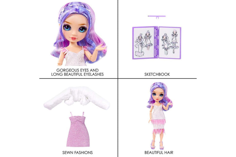 Rainbow High Fantastic Kids Play Fashion Dress Up Doll Violet Willow 28cm 4+