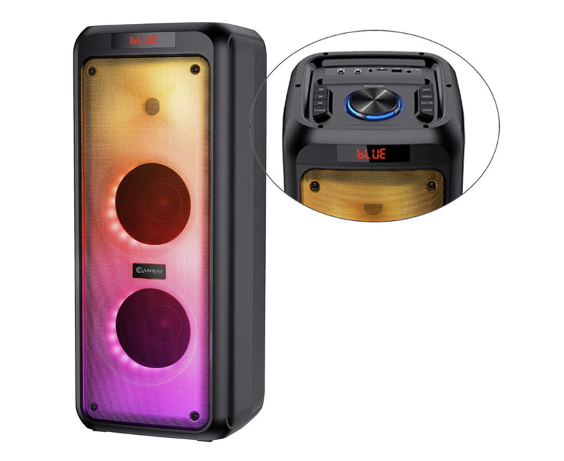 Sansai 400W Bluetooth Party LED Portable Electric Rechargeable Speaker w/Remote