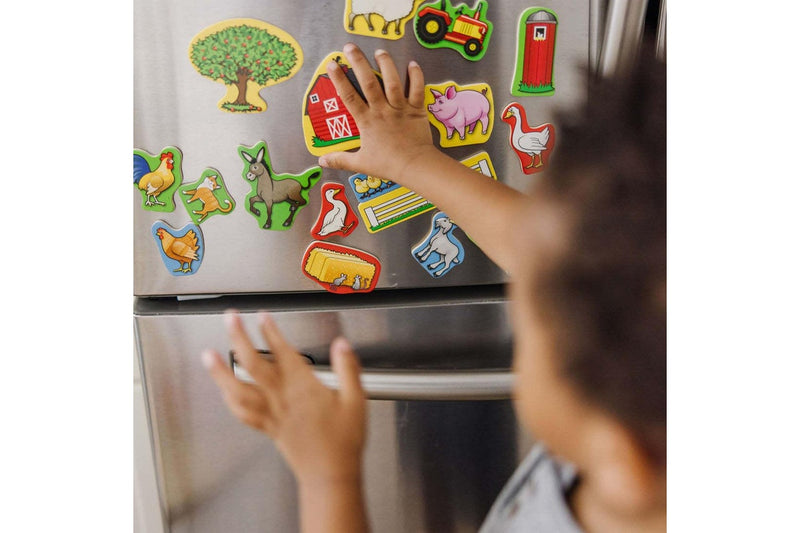 Melissa & Doug: Wooden Magnets Set - Farm