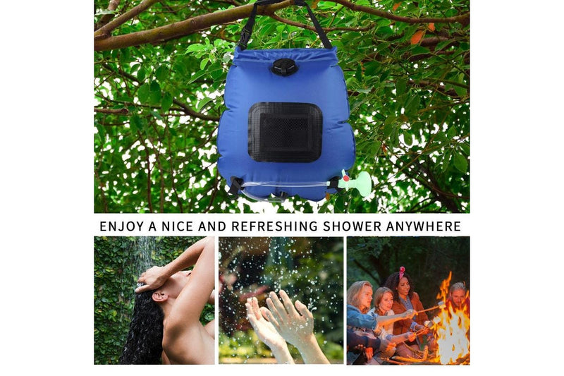 20L Outdoor Solar Shower Bag - (Blue)