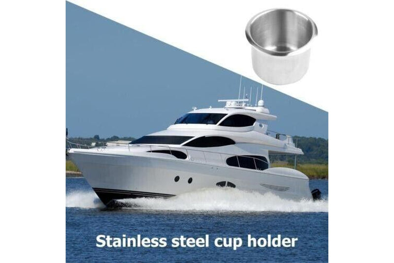 2pcs Stainless Steel Cup Drink Holder For Marine Car Truck Camper RV Boat