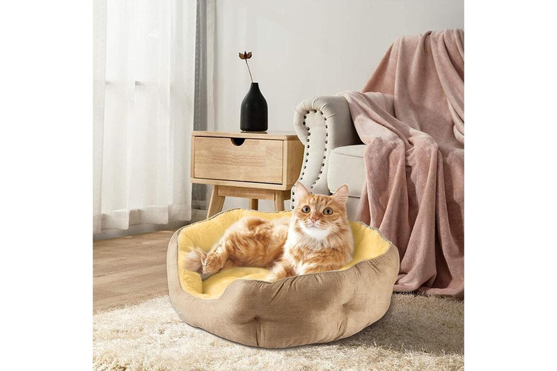 PETSWOL Cozy Pet Bed - Beige