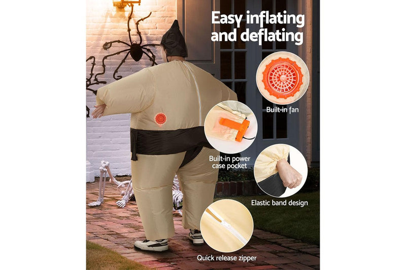 Inflatable Sumo Costume Adult Suit Blow Up Party Fancy Dress Halloween Cosplay