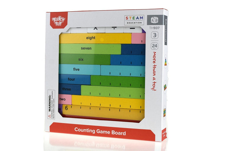 Tooky Toy Maths Learning Rods Counting Educational Game Board Kids Toddler 3+