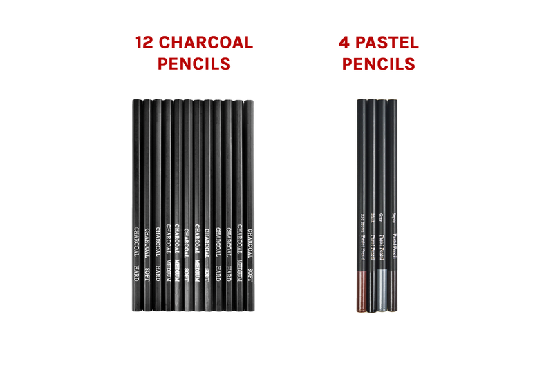 Art Sketch Pencils Oil Drawing Colouring Graphite Charcoal Pencil Set 72pcs/set