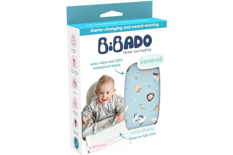 Bibado: Highchair Coverall Bib with Long Sleeves - Arctic Adventures