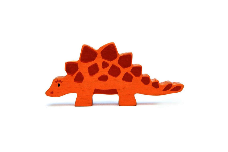 8pc Tender Leaf Toys 36cm Dinosaur Wooden Toy Set w Display Shelf Kids 3y+