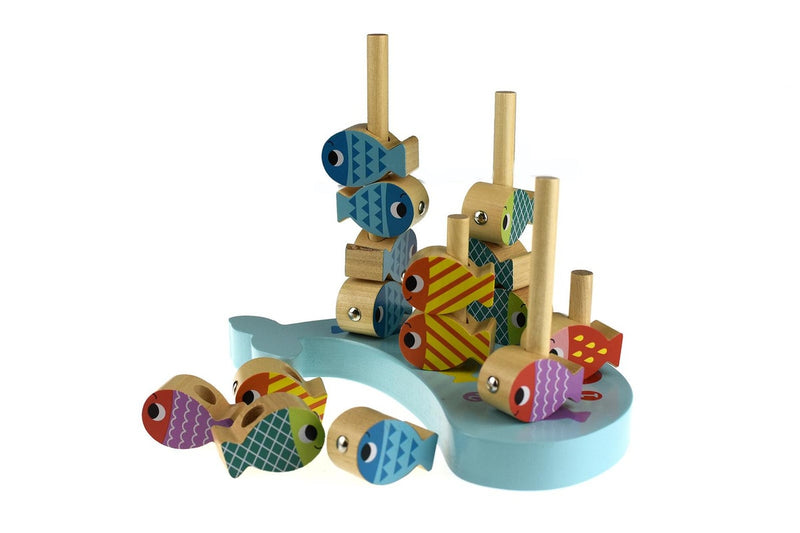 Tooky Toy Kids 3+ Multifunction 4-1 Fishing Stacking Balancing Number Fun Game