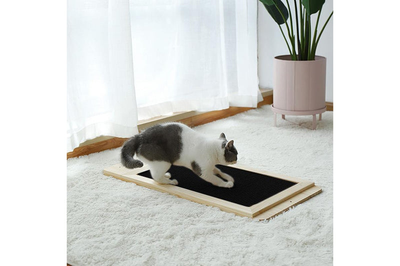 PETSWOL 40x100cm Trimmable Self-Adhesive Carpet Mat - Black