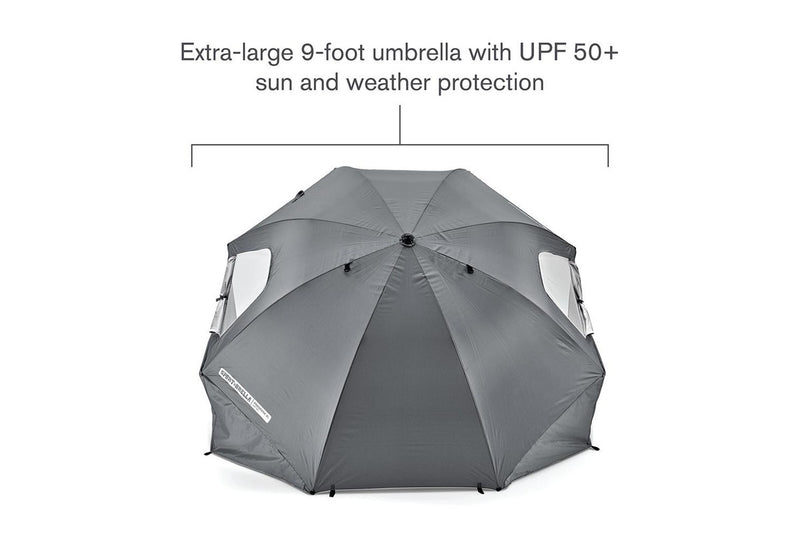 Sport-Brella Premiere XL UPF50+ Sun Protection Umbrella w Panels Storage Grey