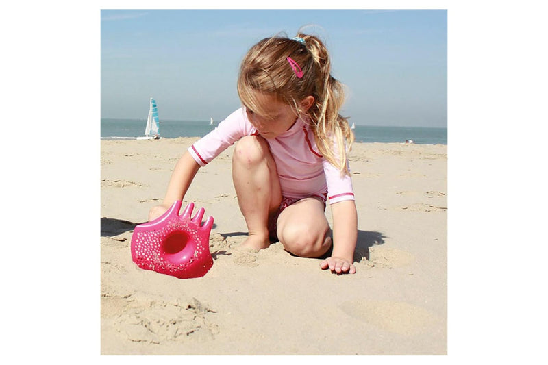 2x Quut Triplet 24.5cm Beach Outdoor Toys Shovel Sieve for Kids Green Pink