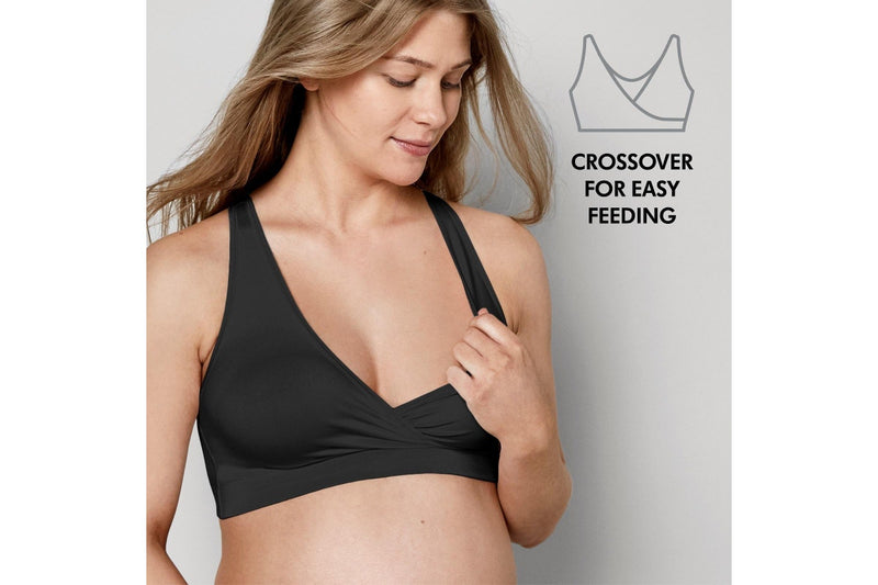 Medela: Keep Cool Sleep Maternity/Nursing Bra - Black (Large)