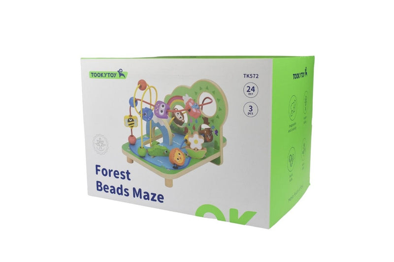 Tooky Toy Bead Maze Interactive Wooden Puzzle Children's Play Toy Set 2yrs+