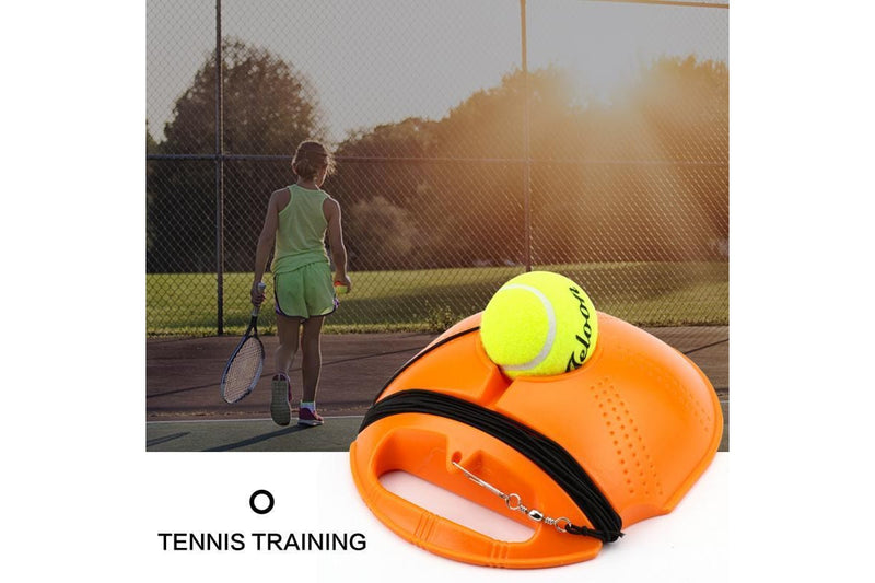 Solo Tennis Trainer With Balls Rebound Practice Training Exercise Home Fitness Tennis Training Devices