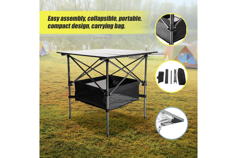 Folding Collapsible Camping Table Caravan RV Heavy Duty Steel & Aluminium