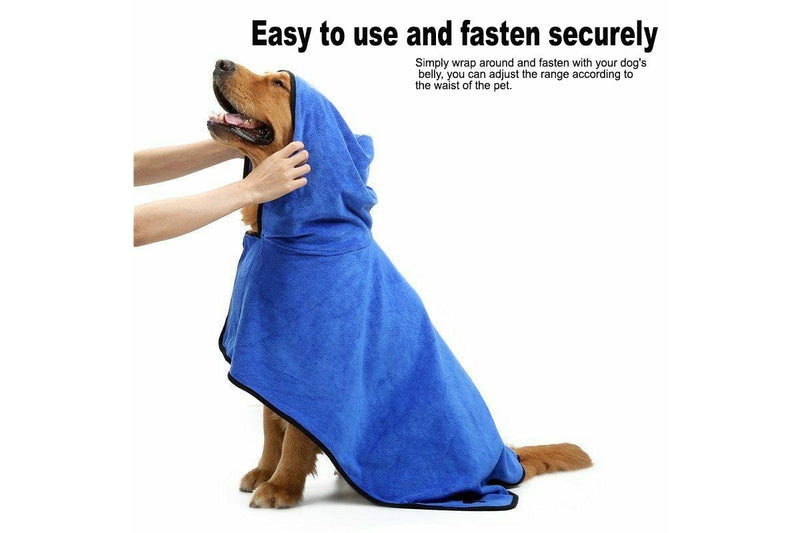 Quick Dry Microfiber Pet Towel - Large (Blue)