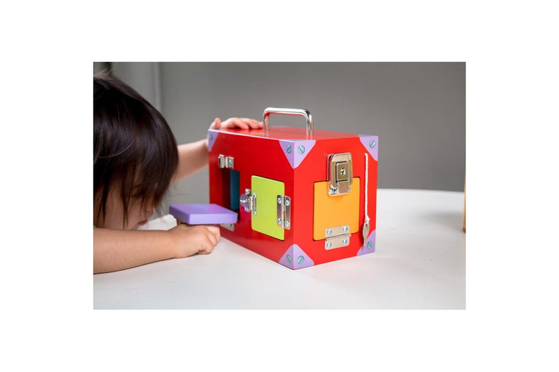 Mamagenius 20cm Lock Activity Box Solving Wooden Toy Play Kids Children 3y+