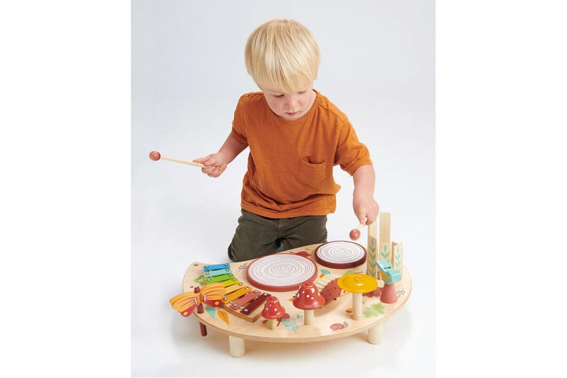 Tender Leaf Toys 50cm Forest Musical Table Wooden Instrument Toy Set Kids 3y+