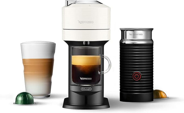 De'Longhi Coffee Machine - Vertuo Next White Bundle with Aeroccino