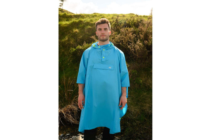 Mac In A Sac Packable Unisex Adults Poncho Waterproof Cape One Size Neon Blue