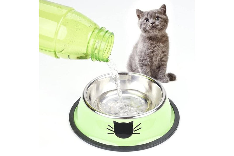 Stainless Steel Pet Bowl Set - Assorted Colours (3-Piece Set)