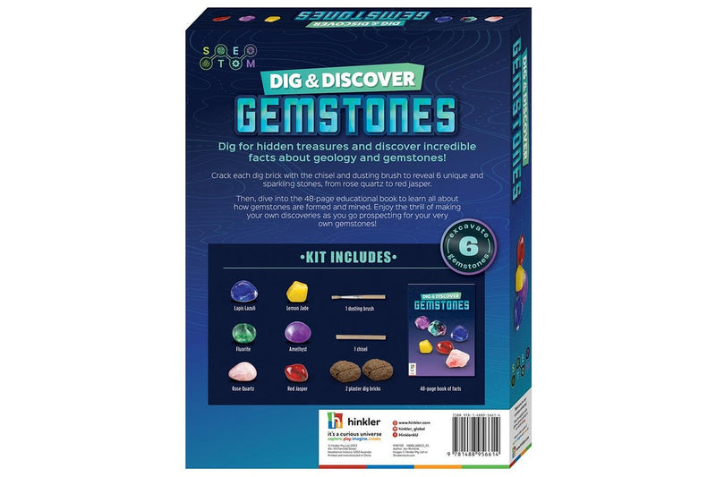 Curious Universe Dig & Discover Gemstones Archaeology Activity Kit Kids 8y+