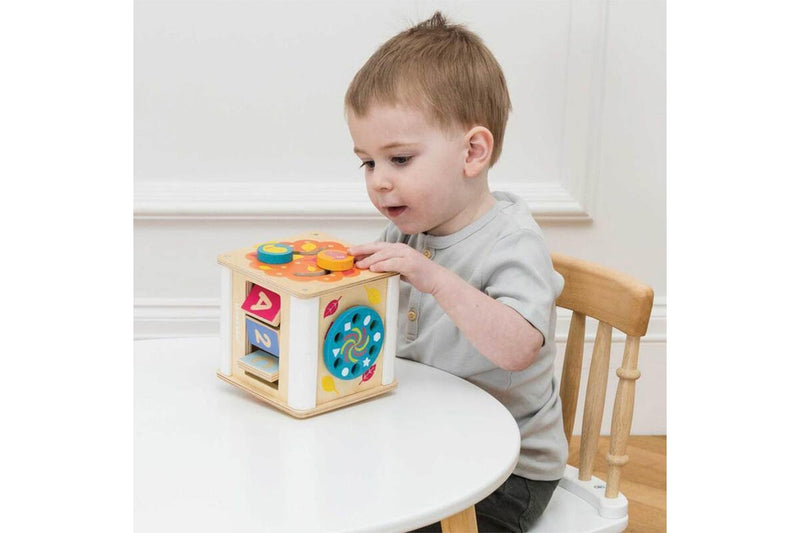 Le Toy Van Petilou Petit Activity Cube Wooden Educational Musical Toy Kids 2y+