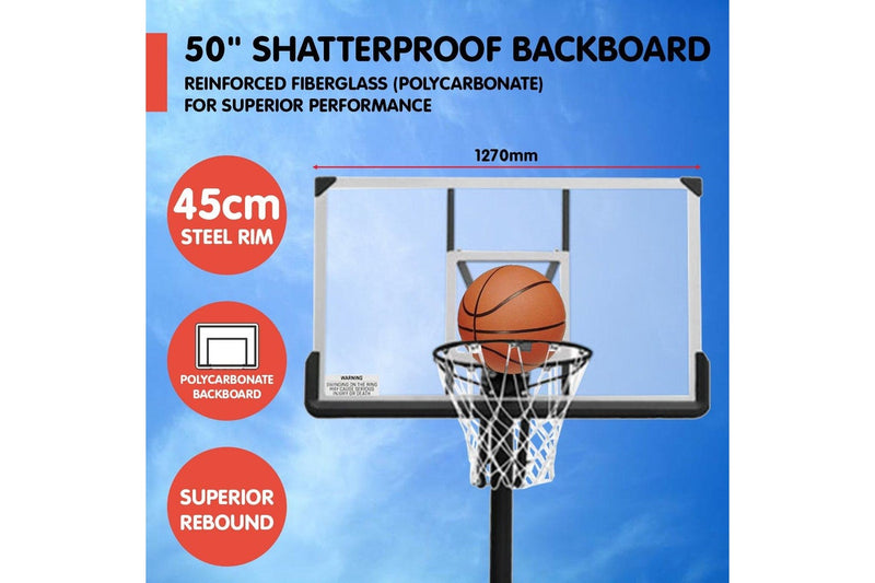 Kahuna Height-Adjustable Basketball Portable Hoop for Kids and Adults