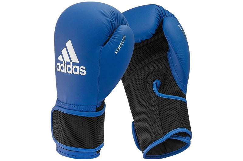 Adidas Hybrid 25 Boxing Gloves - Blue / White - 12oz