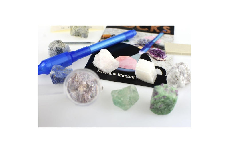 Kaper Kidz Deluxe Fluorescent Rocks Geology Kids Childrens Science Kit 6y+