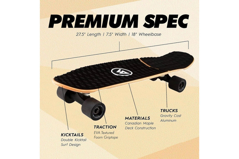 Magneto Barefoot Mini Cruiser Skate Board