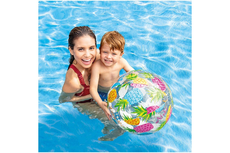 2x Intex 51cm Lively Print Balls Beach Toy Kids 3y+ Pool Party Water Play Assort