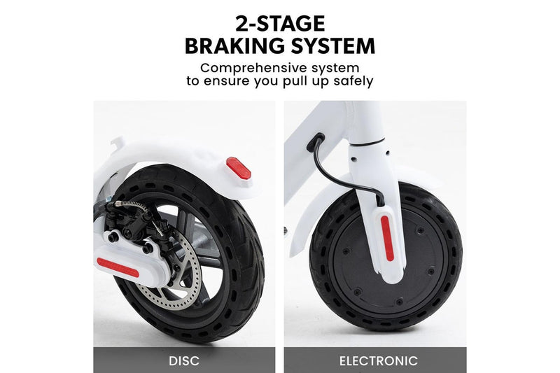 400W Electric Scooter, with Suspension for Adults Portable Folding Ride On,Synergy 5 MkII White