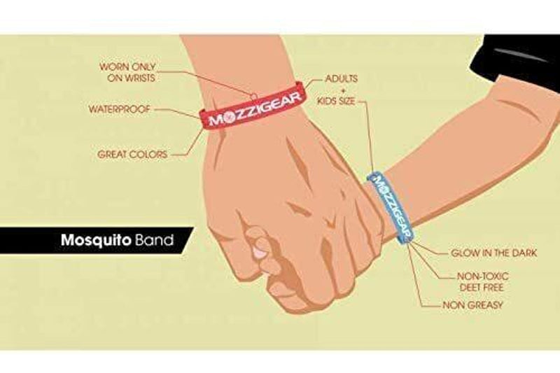 6x Mozzigear Anti Insect Mosquito Kids Wrist Band Repellent Repellant BULK