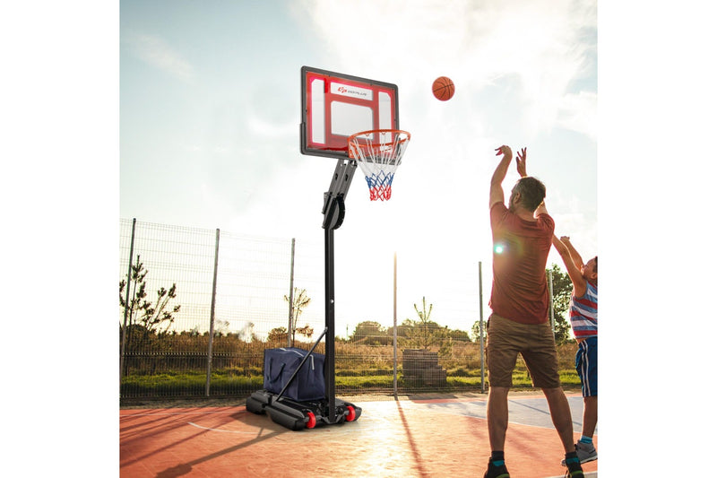 Costway Portable Basketball Hoop System Stand Heavy Duty Basketball Ring Adjustable w/Wheels Weight Bag Outdoor