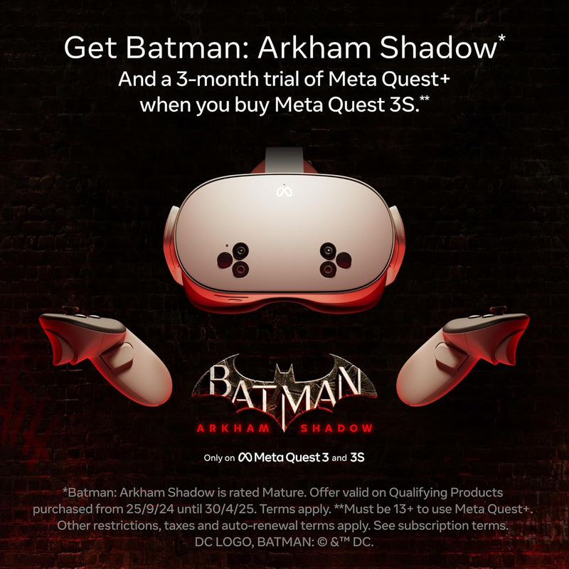 Meta Quest 3 512GB - Breakthrough Mixed Reality Headset with Batman: Arkham Shadow