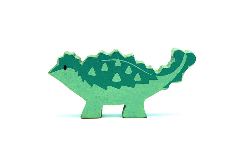 8pc Tender Leaf Toys 36cm Dinosaur Wooden Toy Set w Display Shelf Kids 3y+