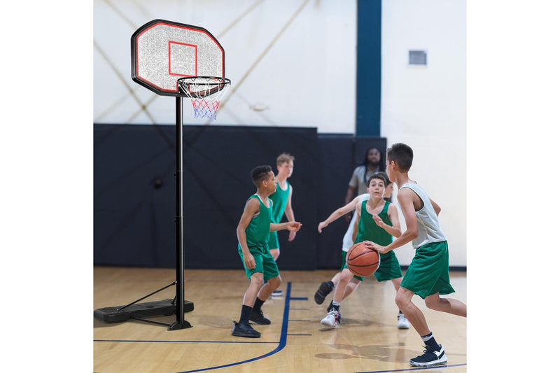 Costway Adjustable Basketball Hoop Stand System All Weather Basketball Ring w/ Wheels & Sturdy Base Teenagers