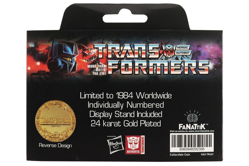 Transformers - 24k Gold Plated Coin