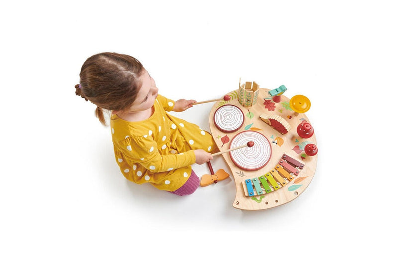 Tender Leaf Toys 50cm Forest Musical Table Wooden Instrument Toy Set Kids 3y+