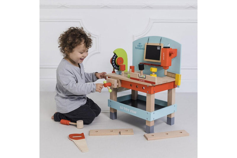 Le Toy Van 40cm My First Tool Bench Hammer Screwdriver Wooden Toy Set Kids 3y+