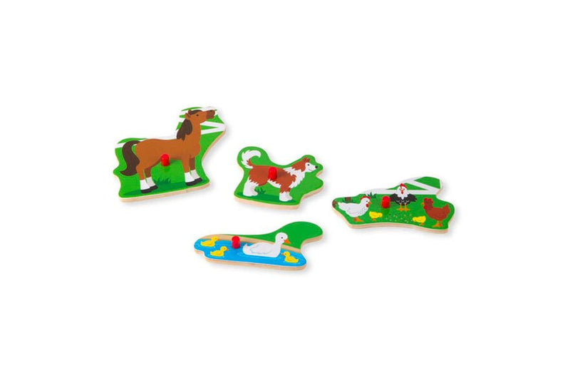 8pc Melissa & Doug Wooden Old MacDonald Farm Sound Interactive Kids Peg Puzzle