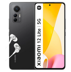 Xiaomi 12 Lite 5G Smartphone + Headphones, 8 + 128 GB Mobile Phone Without Contract, 6.55 Inch 120 Hz AMOLED Display, Black