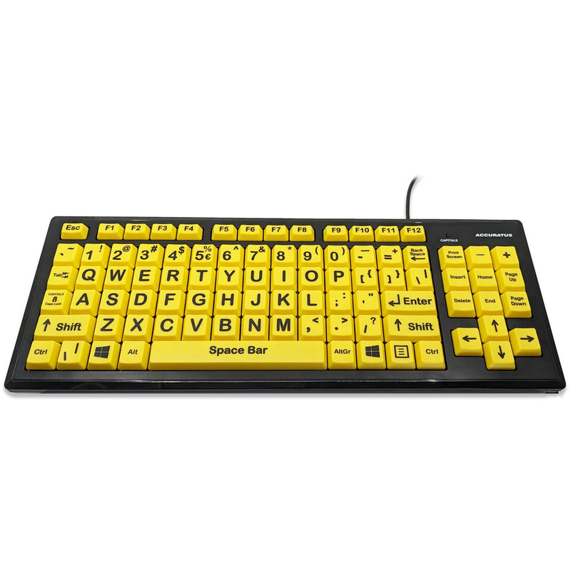 ACC 22ACVA Keyboard Wired Vision Assist Yellow Keys ACC PC