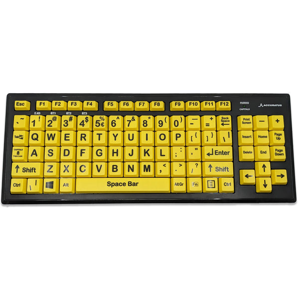 ACC Keyboard Bluetooth Vision Assist Yellow Keys ACC PC