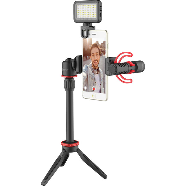 Boya BY-VG350 Smartphone Vlogger Kit with BY-MM1+ Mic, LED Light