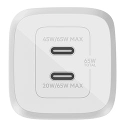 Belkin Dual USB-C GaN Wall Charger with PPS 65W