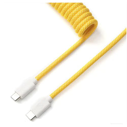 Keychron Coiled USB-C Straight Aviator Cable - Yellow