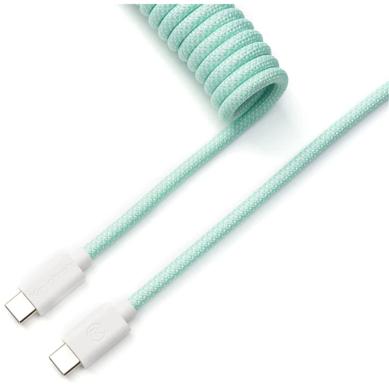 Keychron Coiled USB-C Straight Aviator Cable - Mint